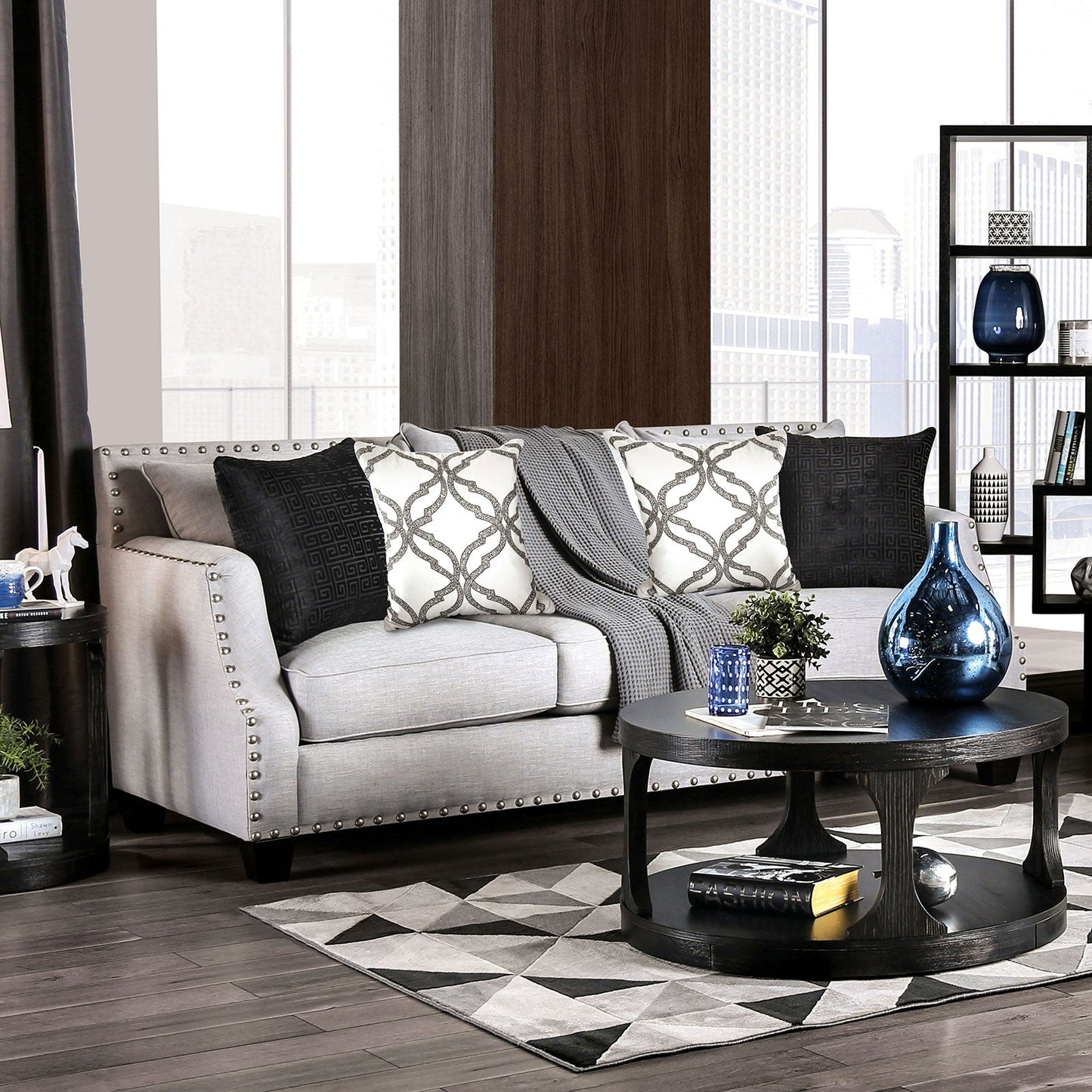 Phoibe Gray Sofa - ATL FURNITURE