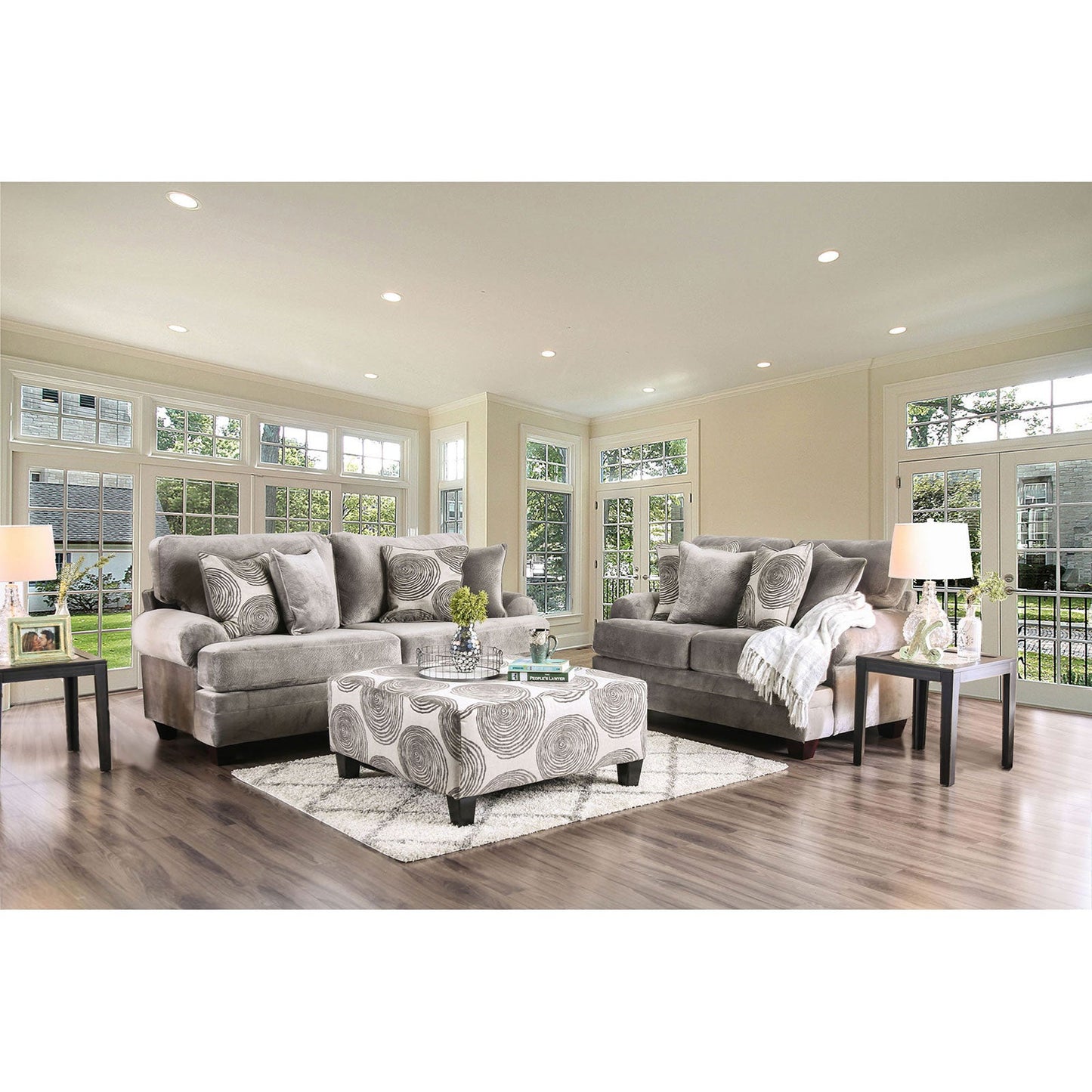 Bonaventura Gray Sofa + Love Seat - ATL FURNITURE