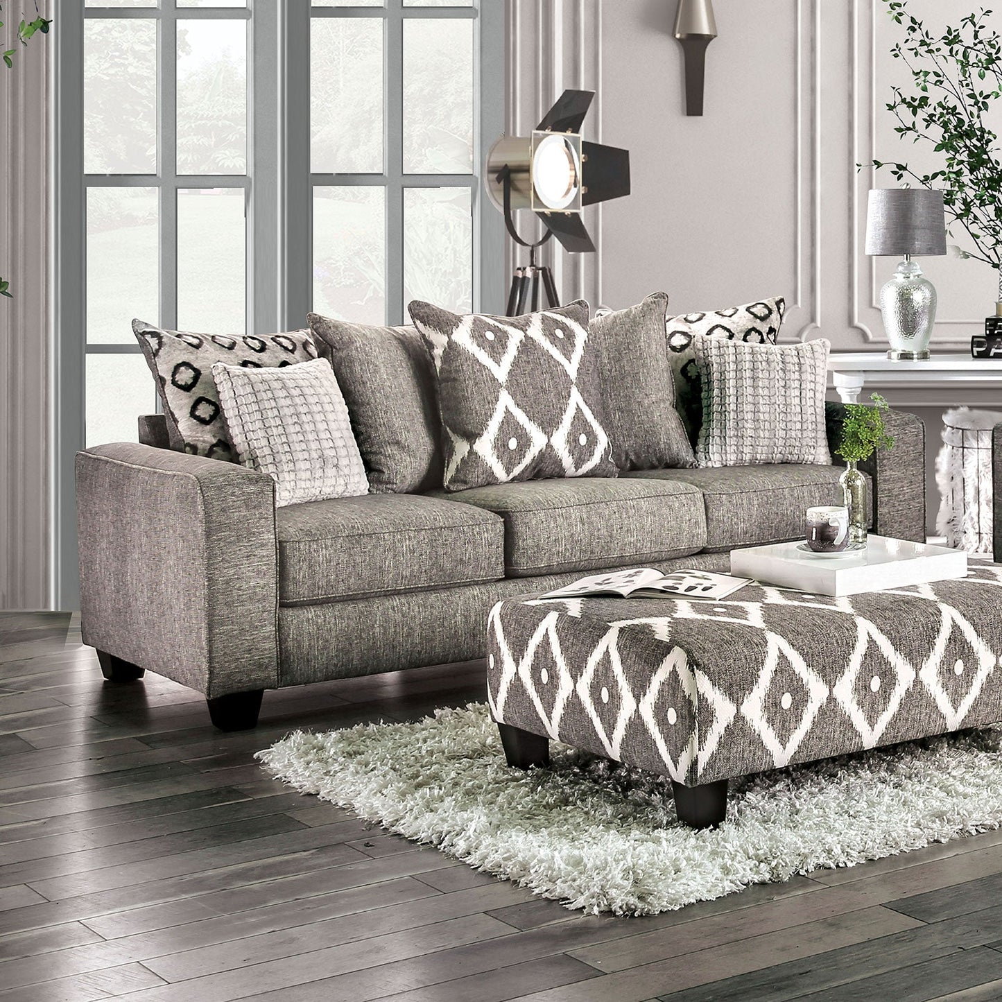 Basie Gray Sofa - ATL FURNITURE