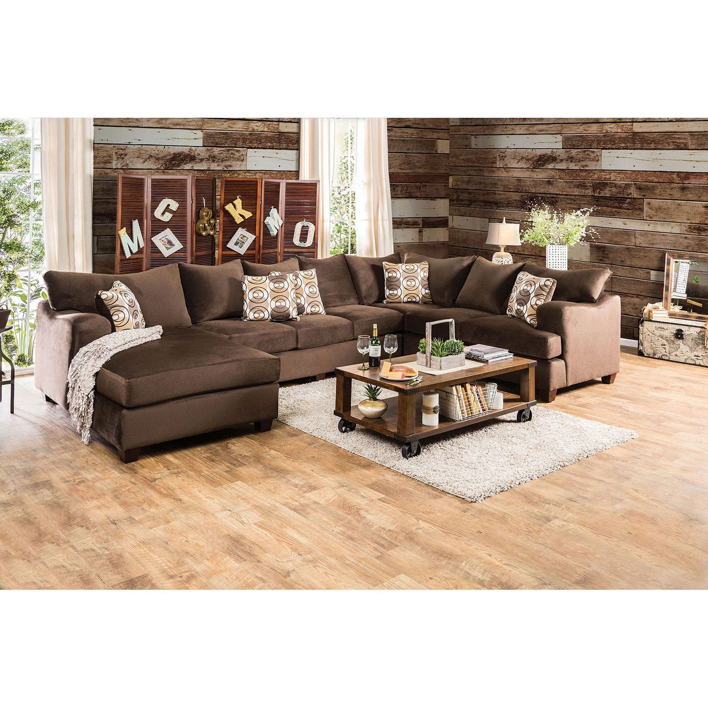 WESSINGTON Chocolate U-Shaped Sectional - ATL FURNITURE