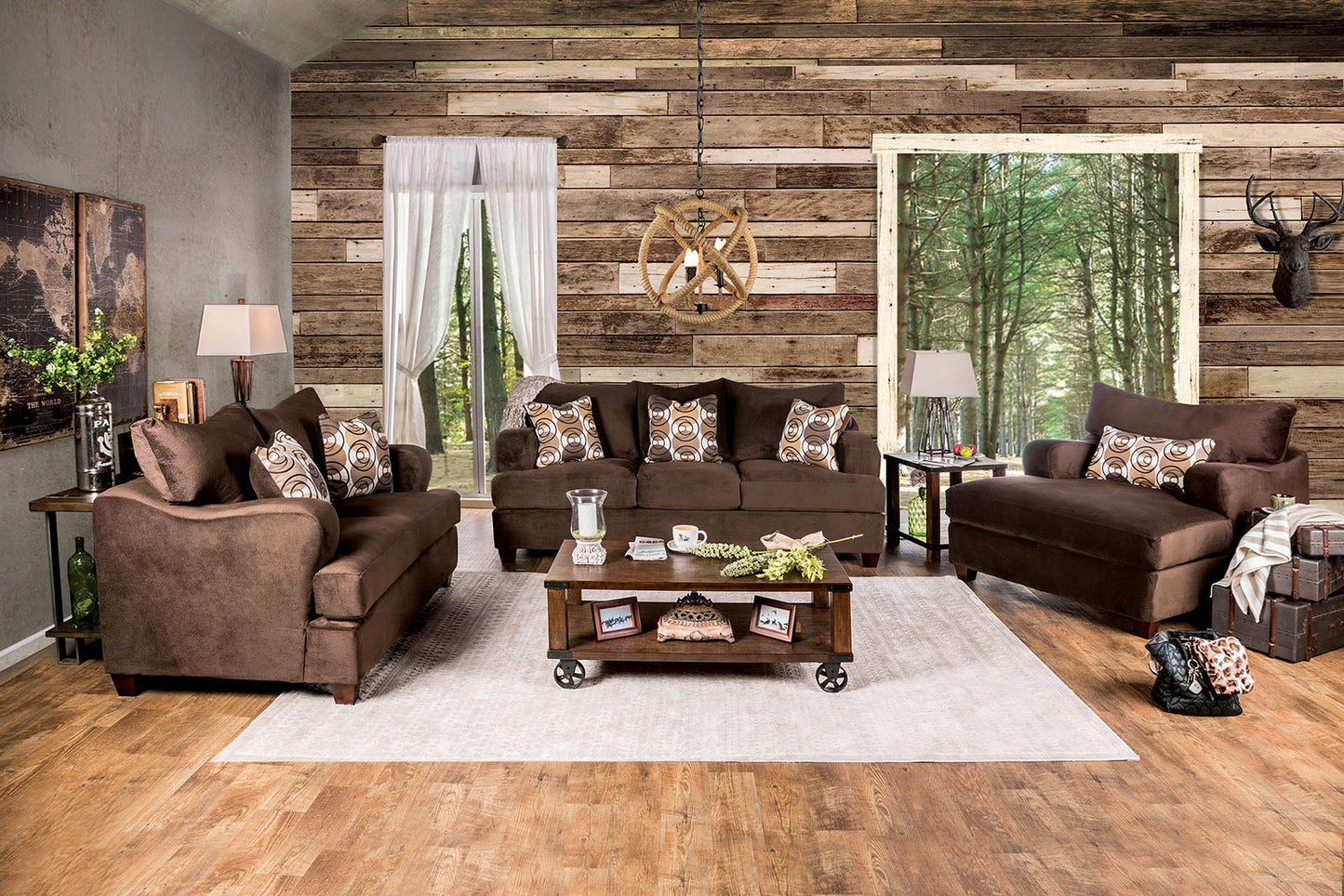 WESSINGTON Chocolate Sofa + Love Seat - ATL FURNITURE