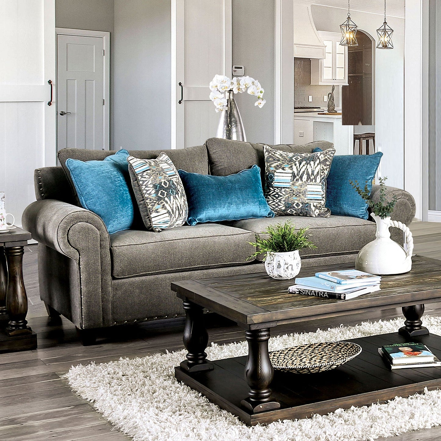 Mott Gray Sofa - ATL FURNITURE