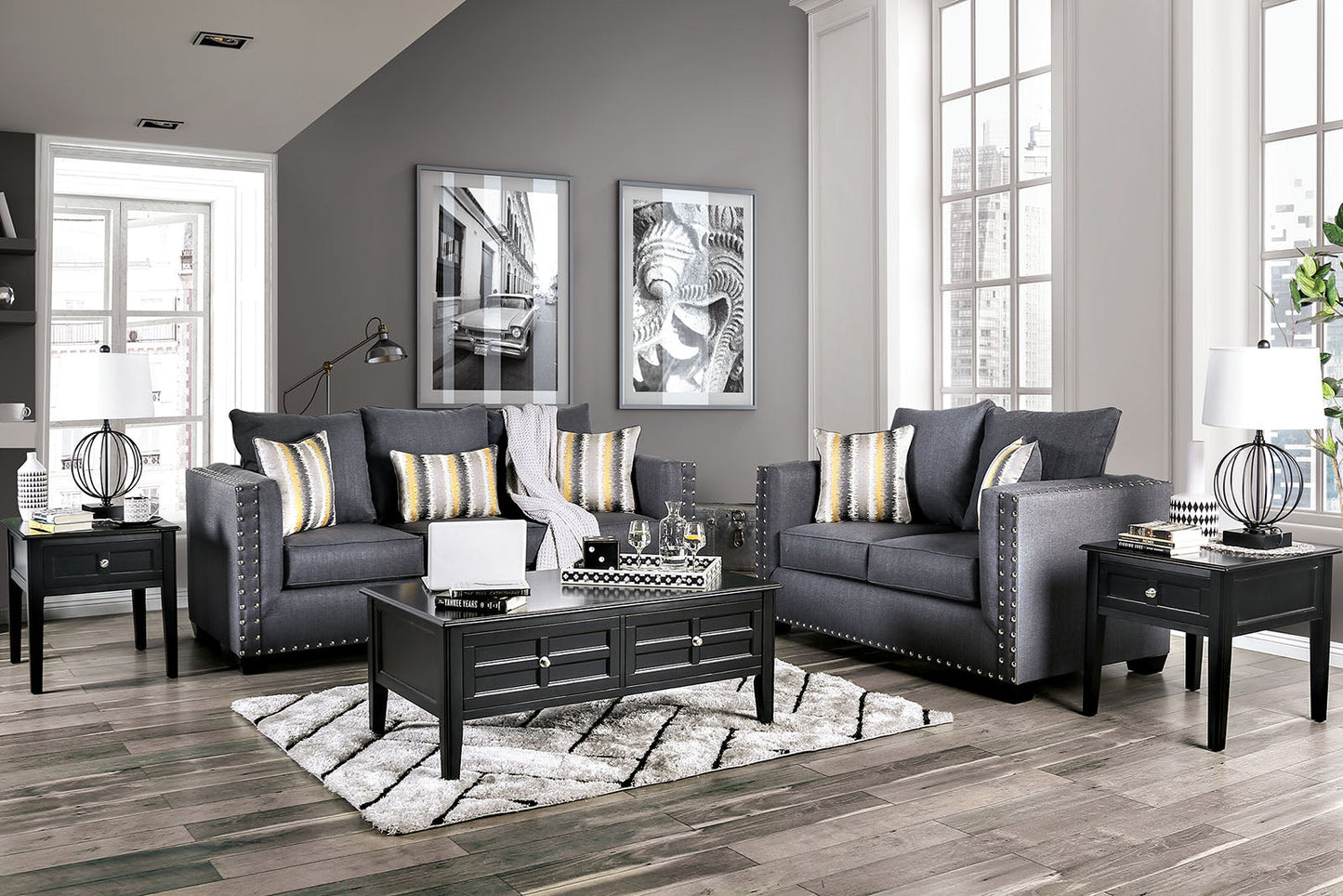 Inkom Slate Sofa + Love Seat - ATL FURNITURE