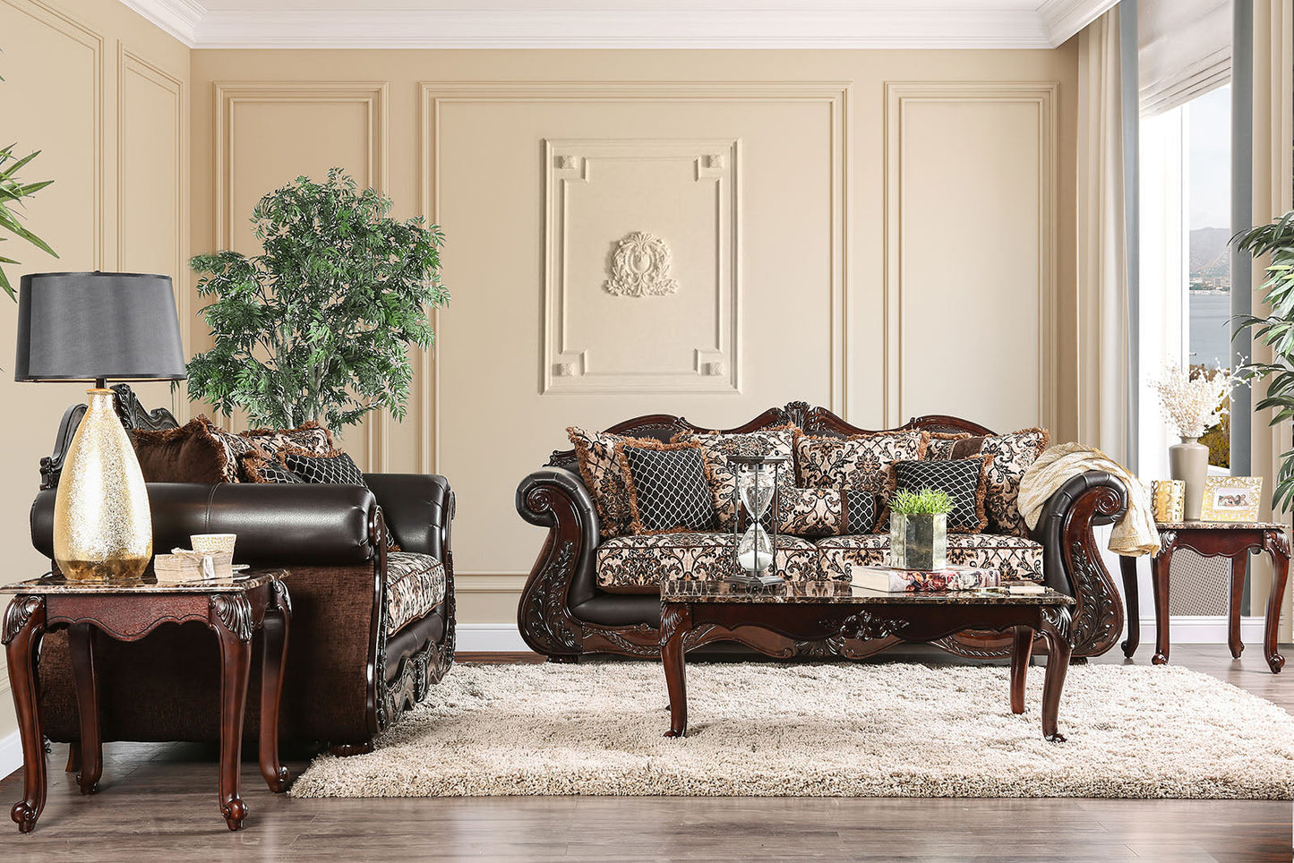 JAMAEL Brown Sofa + Love Seat - ATL FURNITURE