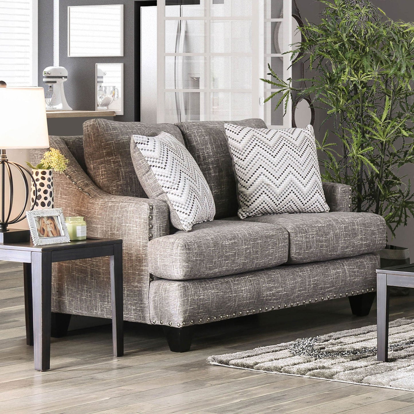Erika Gray Love Seat - ATL FURNITURE