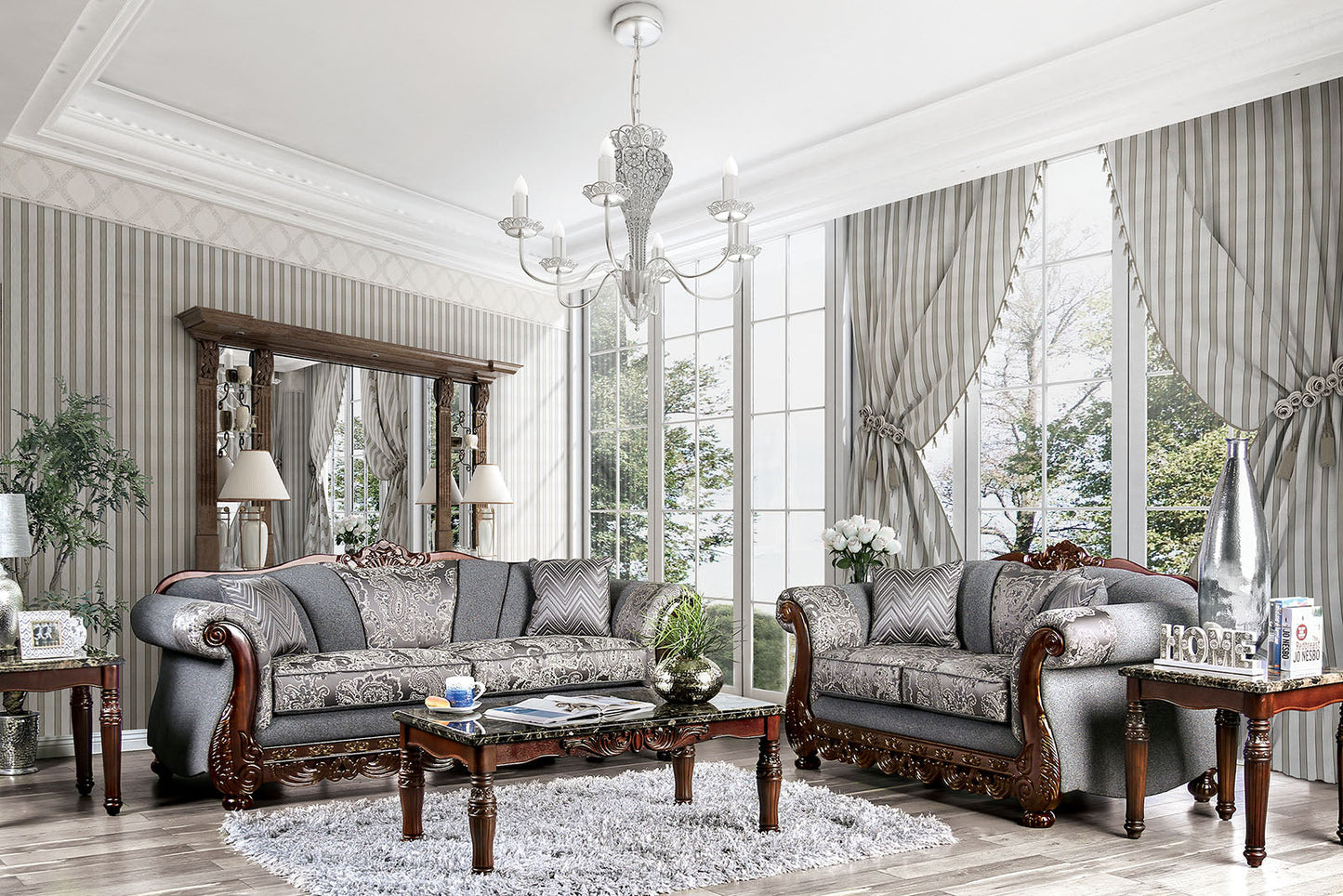 Newdale Gray Sofa + Love Seat - ATL FURNITURE