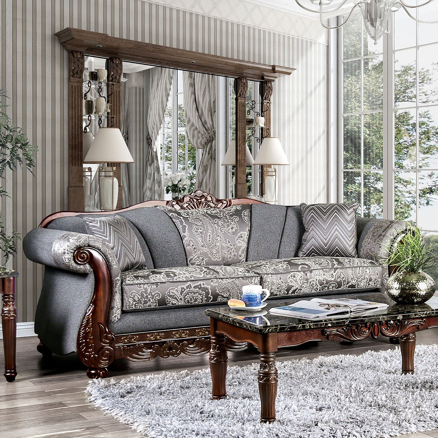 Newdale Gray Sofa - ATL FURNITURE