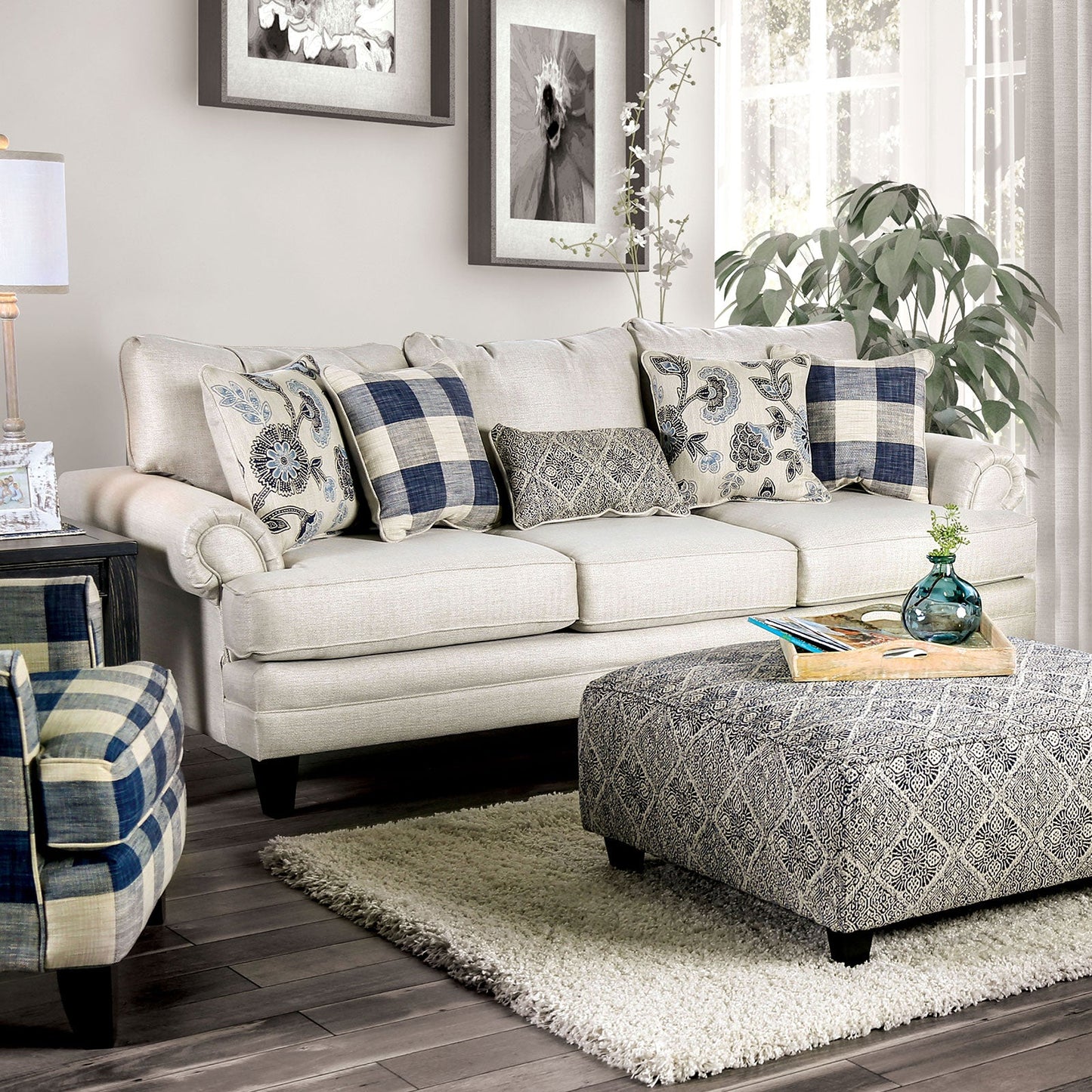 Nash Ivory Sofa - ATL FURNITURE