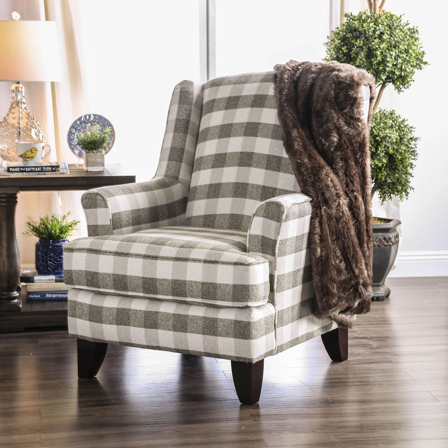 Christine Light Gray Chair - ATL FURNITURE