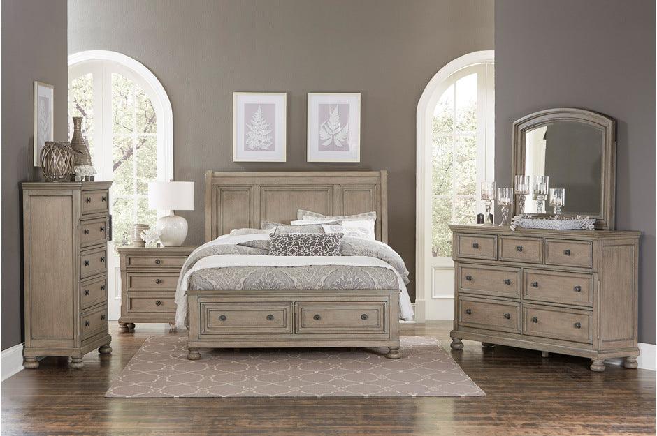 Homelegance - Bethel Eastern King Sleigh Platform Bed With Footboard Storages - 2259Kgy-1Ek - ATL FURNITURE
