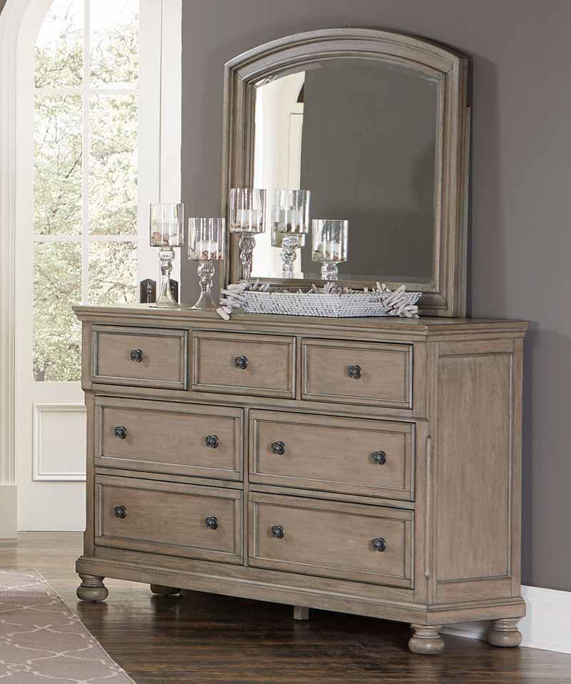 Homelegance - Bethel Dresser With Mirror - 2259Gy-5-6 - ATL FURNITURE