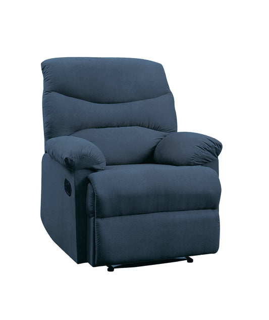 Arcadia Blue Woven Fabric Recliner (Motion) - ATL FURNITURE