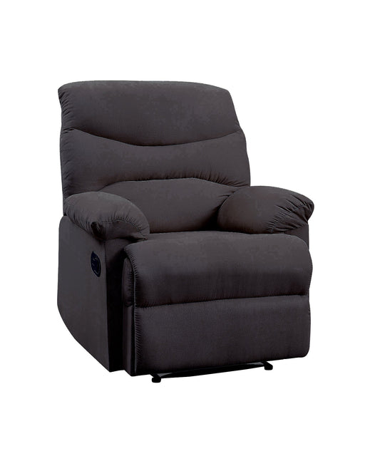 Arcadia Black Woven Fabric Recliner (Motion) - ATL FURNITURE