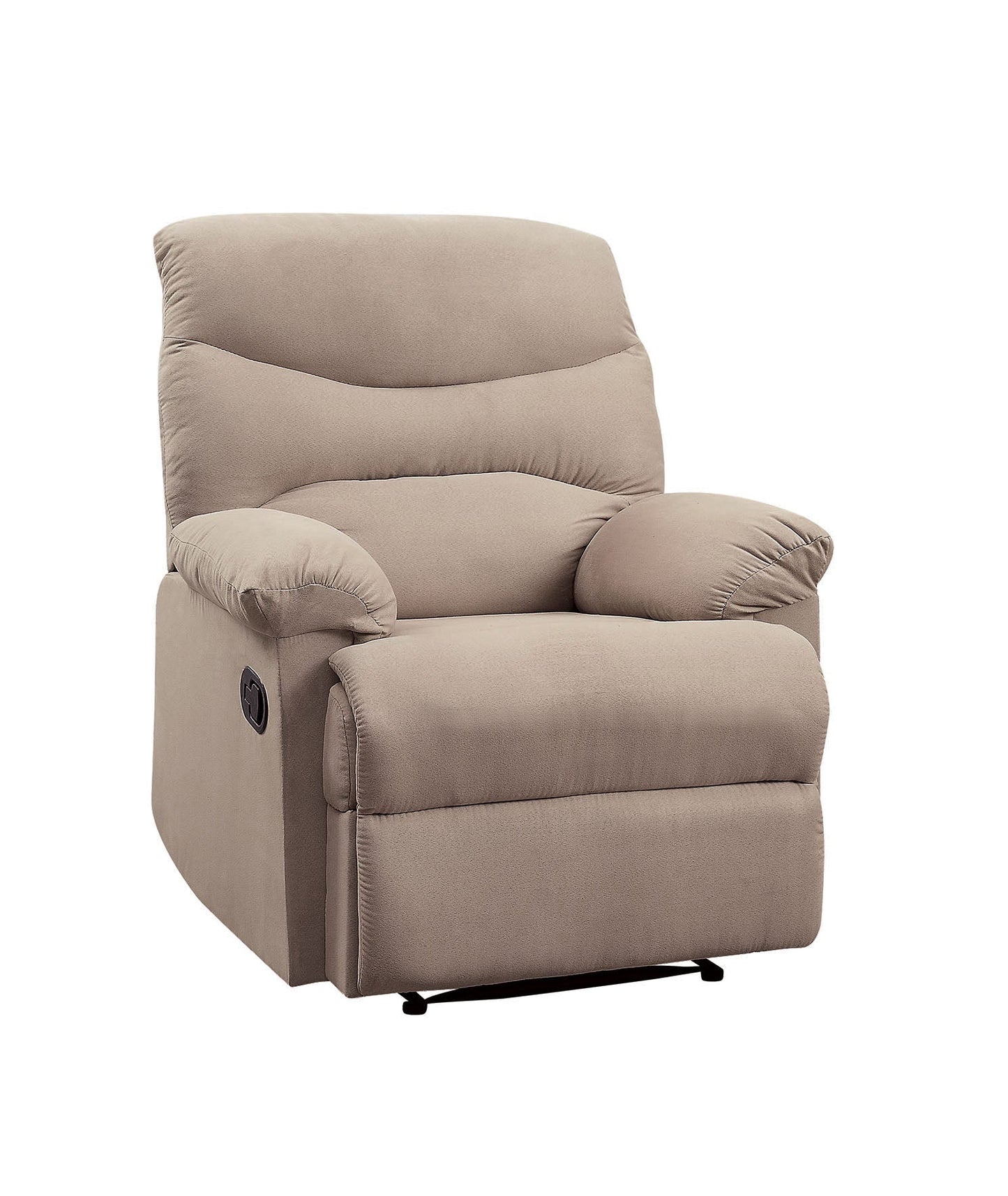 Arcadia Beige Woven Fabric Recliner (Motion) - ATL FURNITURE