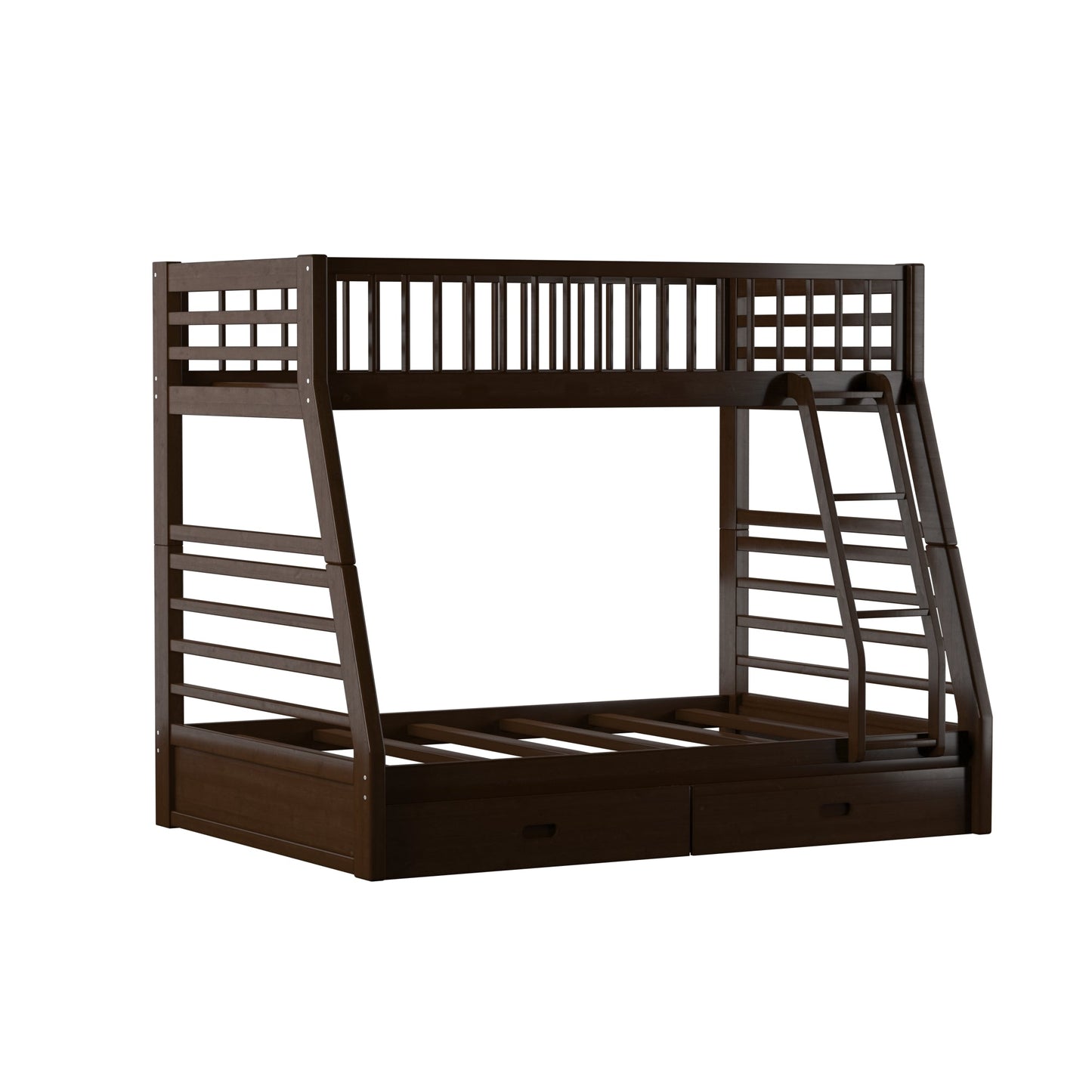 Jason Espresso Bunk Bed (Twin/Full) - ATL FURNITURE