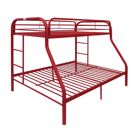 Tritan Red Bunk Bed (Twin/Full) - ATL FURNITURE