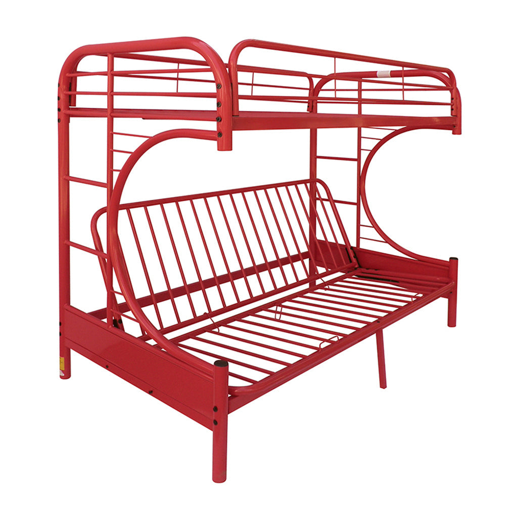 Eclipse Red Bunk Bed (Twin/Full/Futon) - ATL FURNITURE