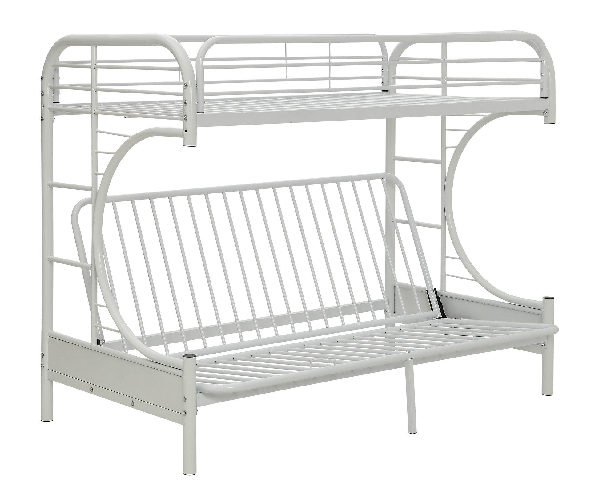 Eclipse White Bunk Bed (Twin XL/Queen/Futon) - ATL FURNITURE