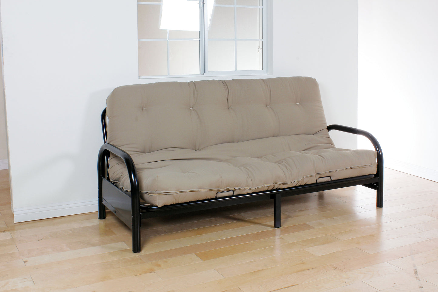 Nabila Black Full Futon Mattress, 8"H - ATL FURNITURE