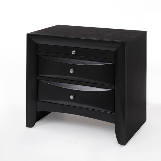 Ireland Black Nightstand - ATL FURNITURE