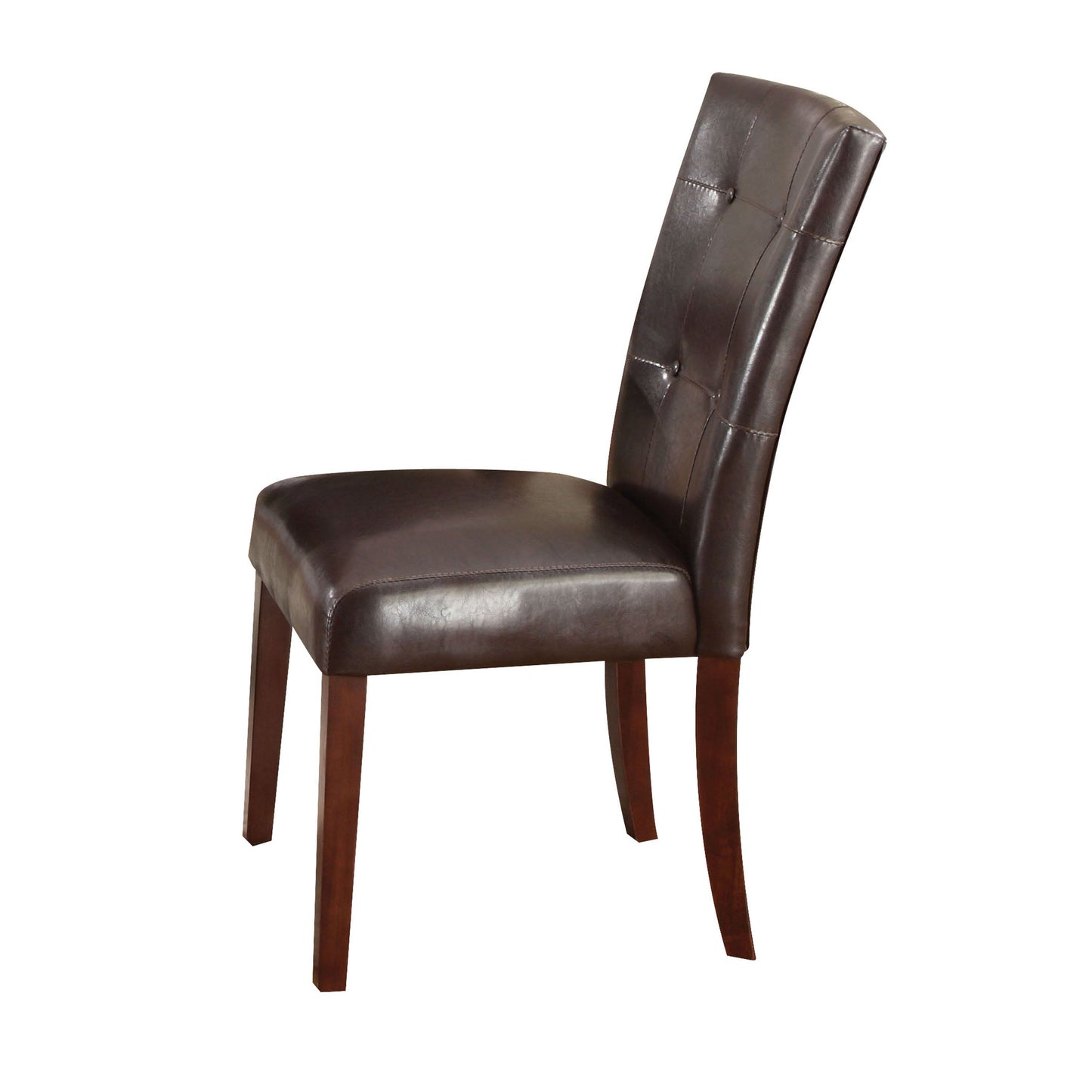 Danville Espresso PU & Walnut Side Chair - ATL FURNITURE