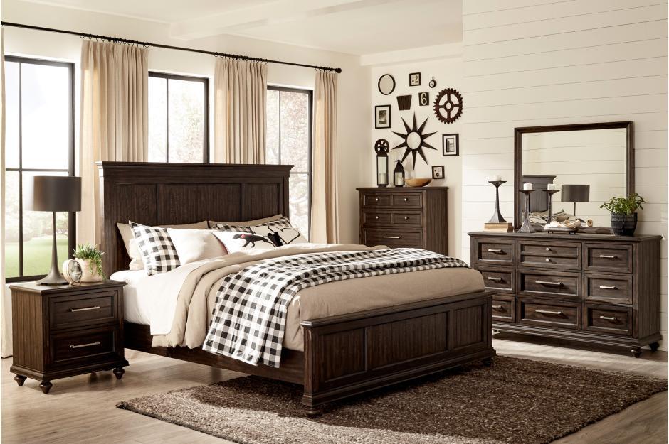 Homelegance - Cardano 6 Piece Queen Bedroom Set In Driftwood Charcoal - 1689-1-6Set - ATL FURNITURE