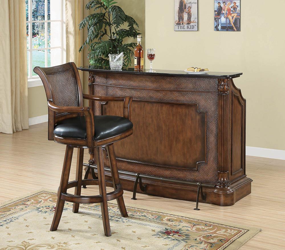 Traditional Ornate Brown Bar Unit - ATL FURNITURE