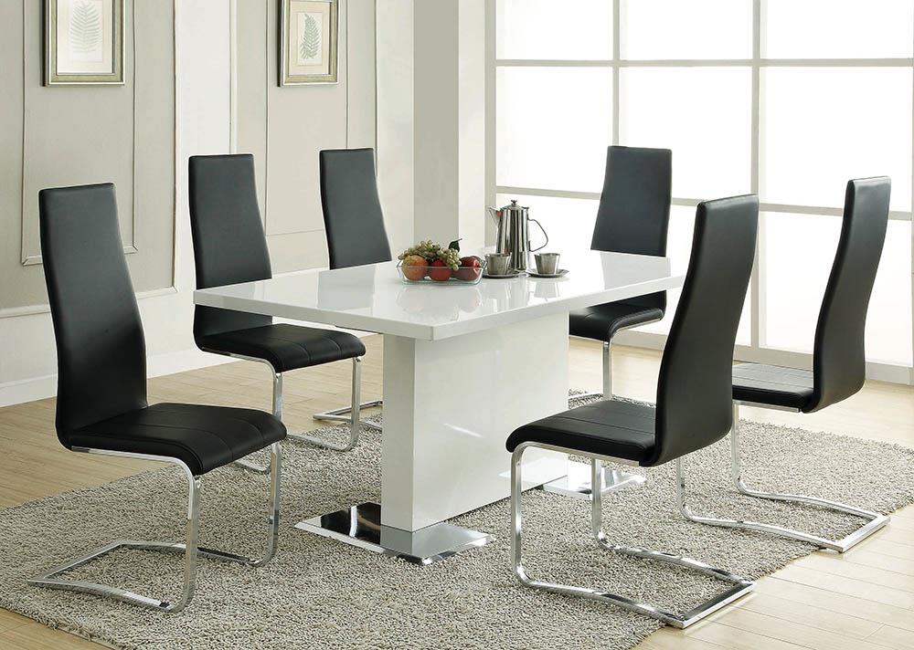 G102310 Contemporary Black and Chrome Dining Chair - ATL FURNITURE