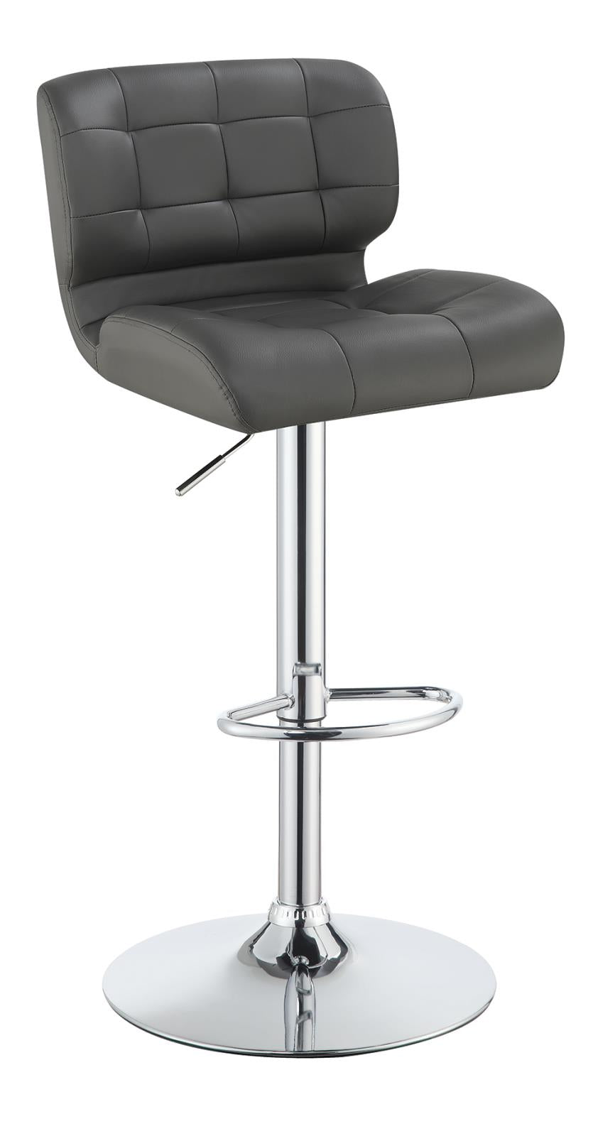 G100545 Contemporary White and Chrome Upholstered Bar Stool - ATL FURNITURE