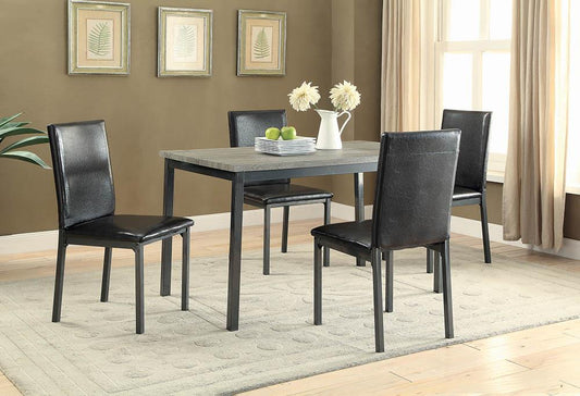 Garza Black Dining Table - ATL FURNITURE