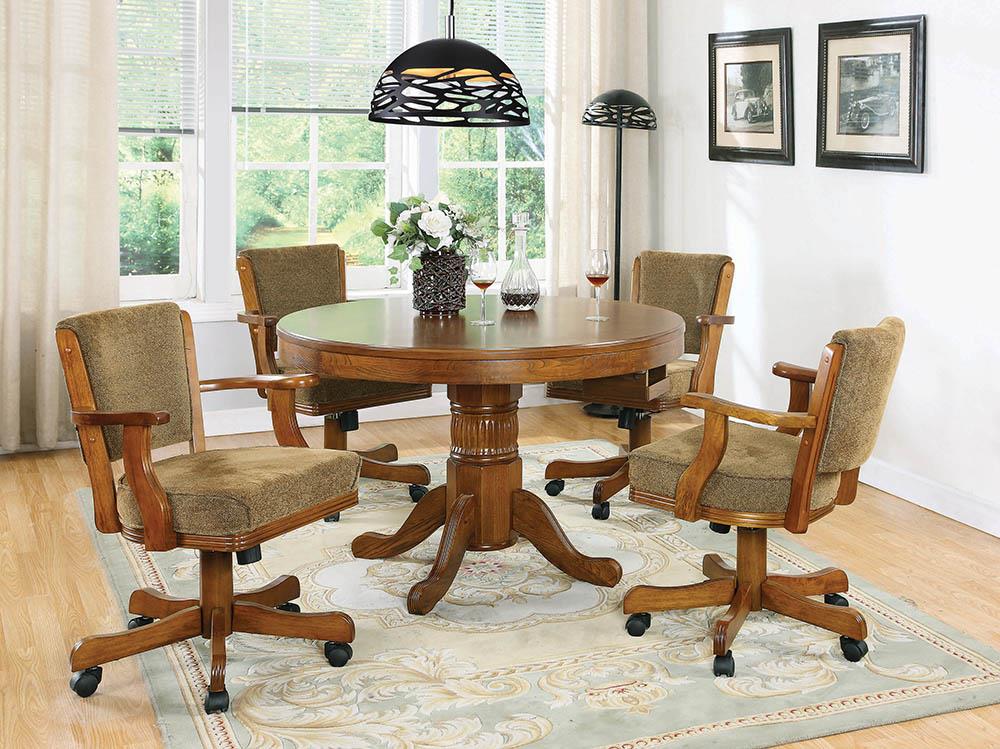 Mitchell Traditional Oak Game Table - ATL FURNITURE