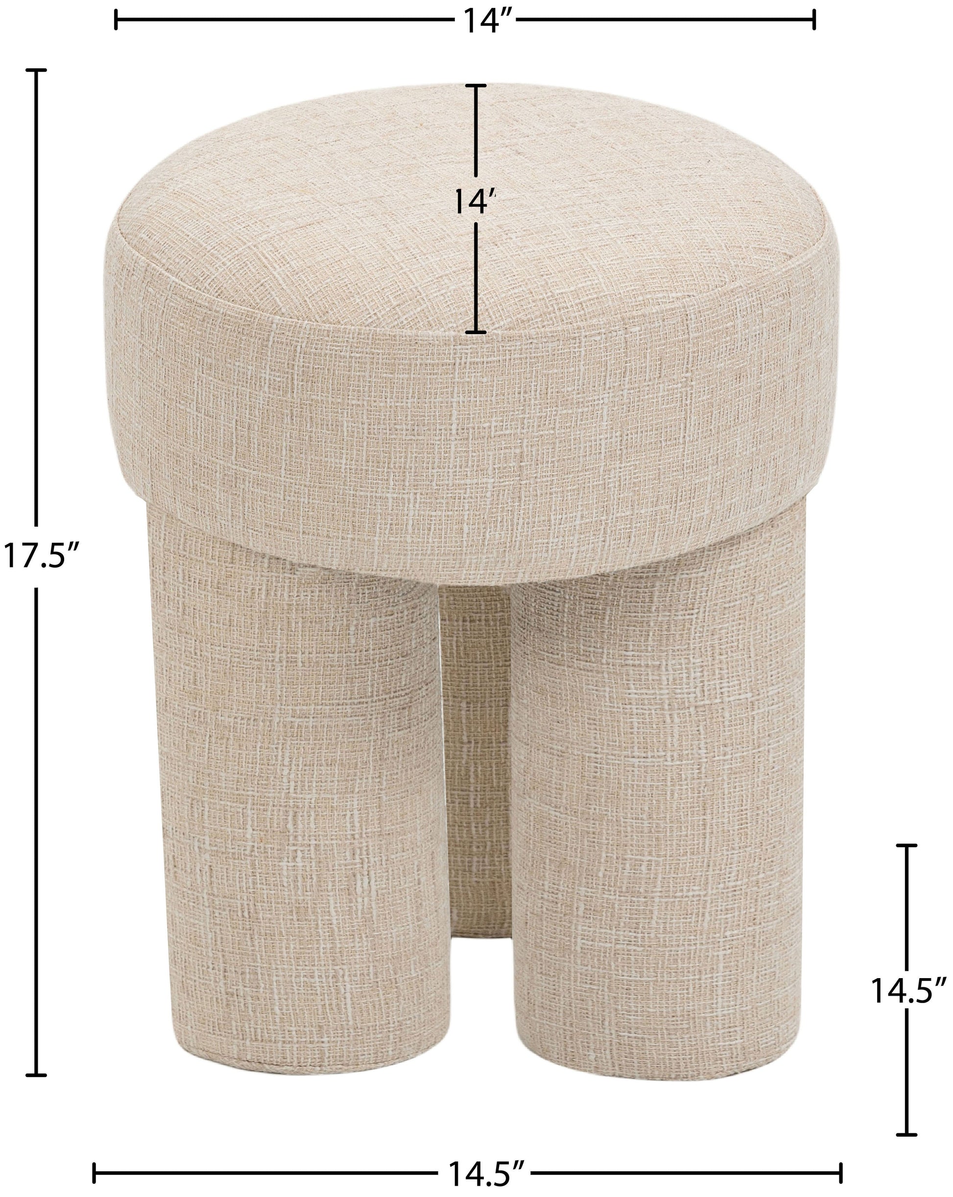 Larson Polyester Fabric Ottoman/Stool - ATL FURNITURE