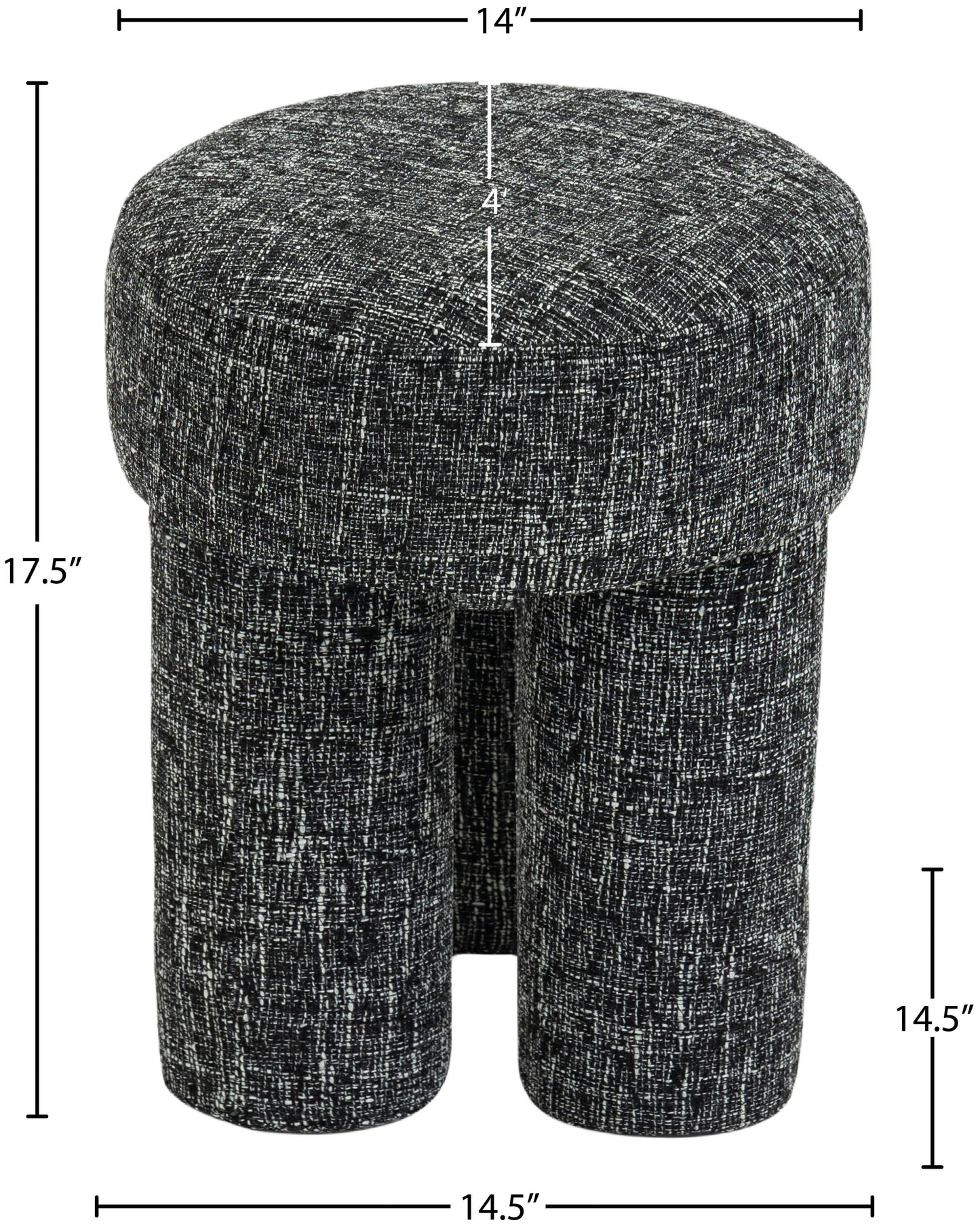 Larson Polyester Fabric Ottoman/Stool - ATL FURNITURE