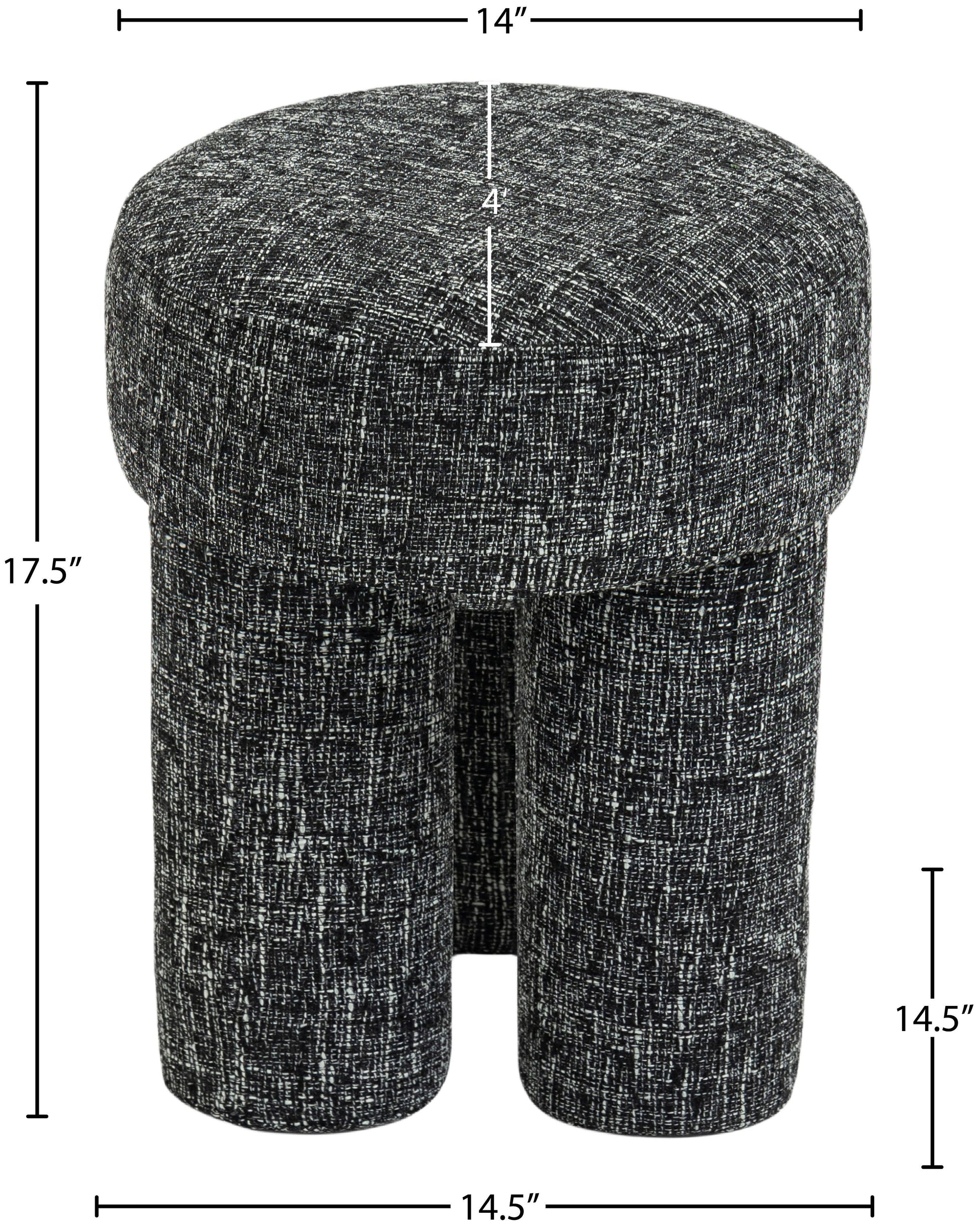 Larson Polyester Fabric Ottoman/Stool - ATL FURNITURE