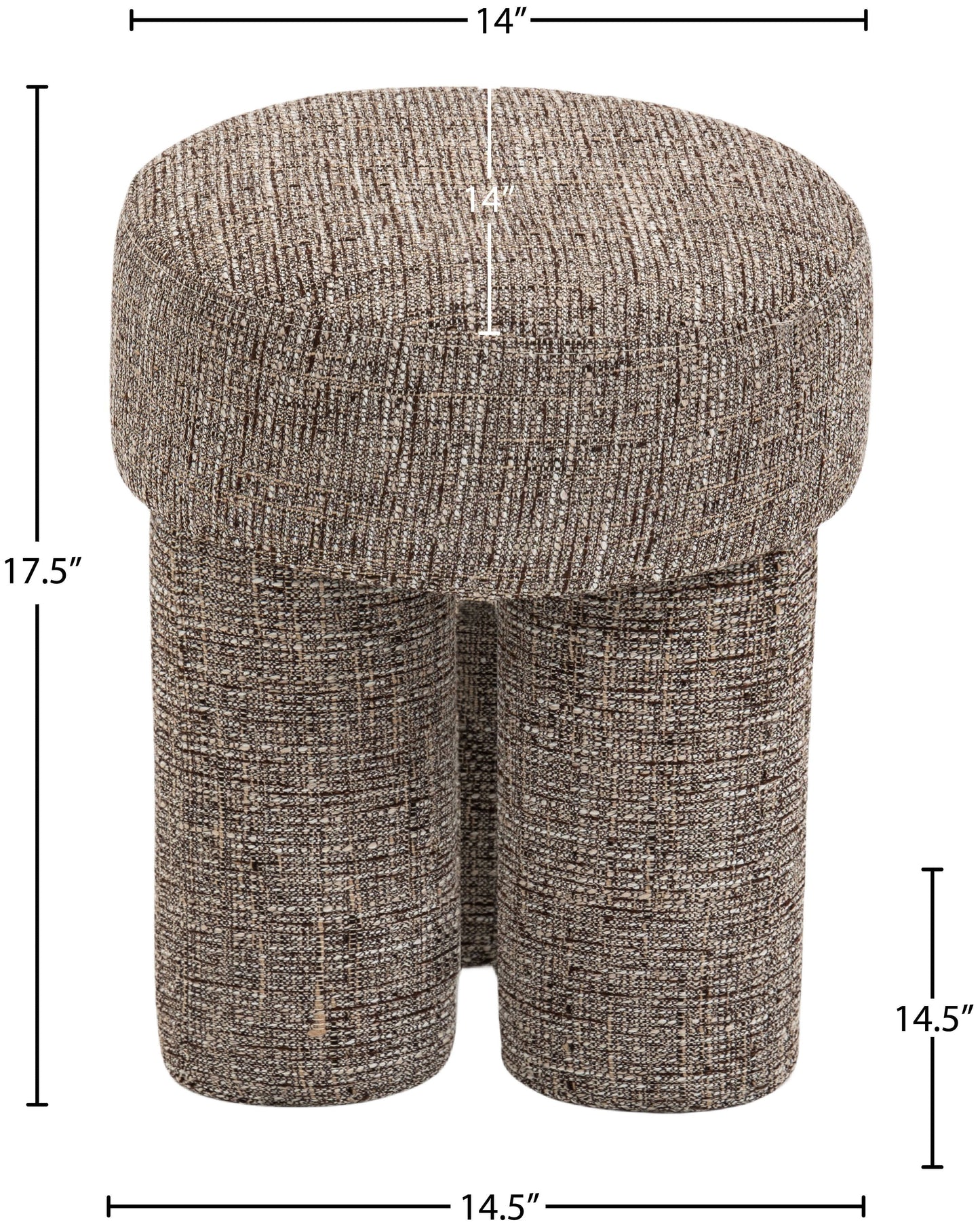 Larson Polyester Fabric Ottoman/Stool - ATL FURNITURE