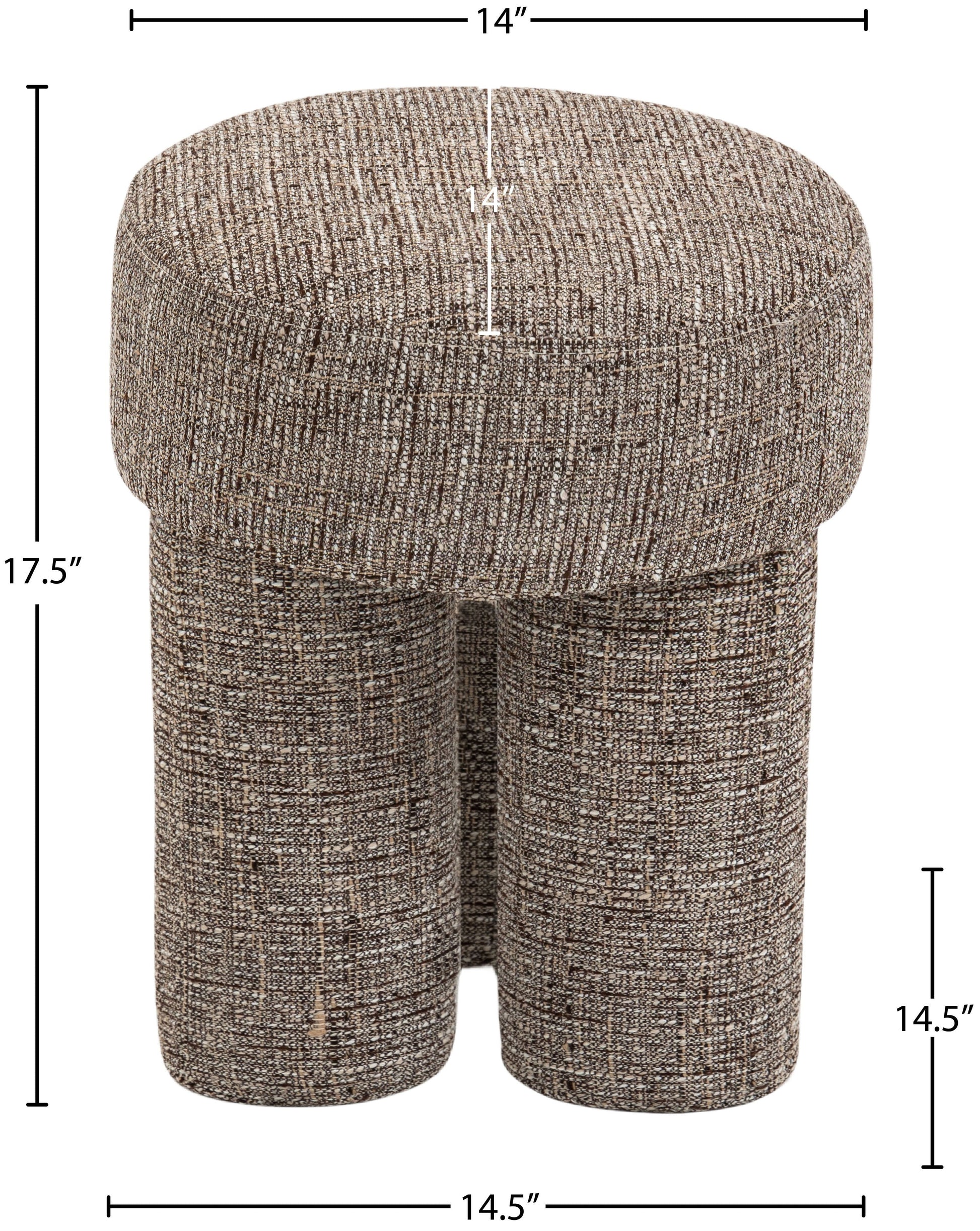 Larson Polyester Fabric Ottoman/Stool - ATL FURNITURE