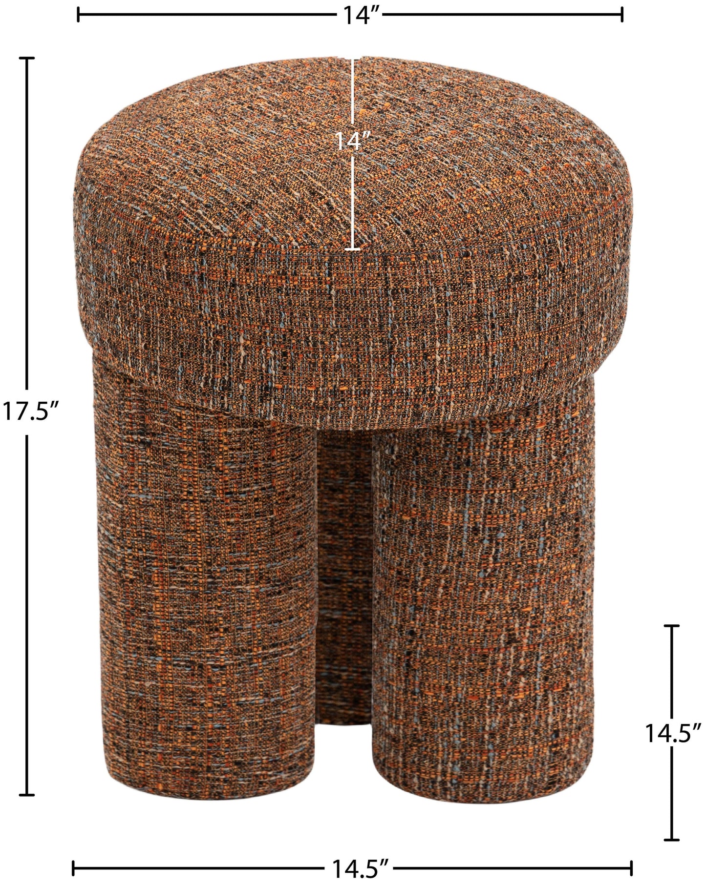 Larson Polyester Fabric Ottoman/Stool - ATL FURNITURE