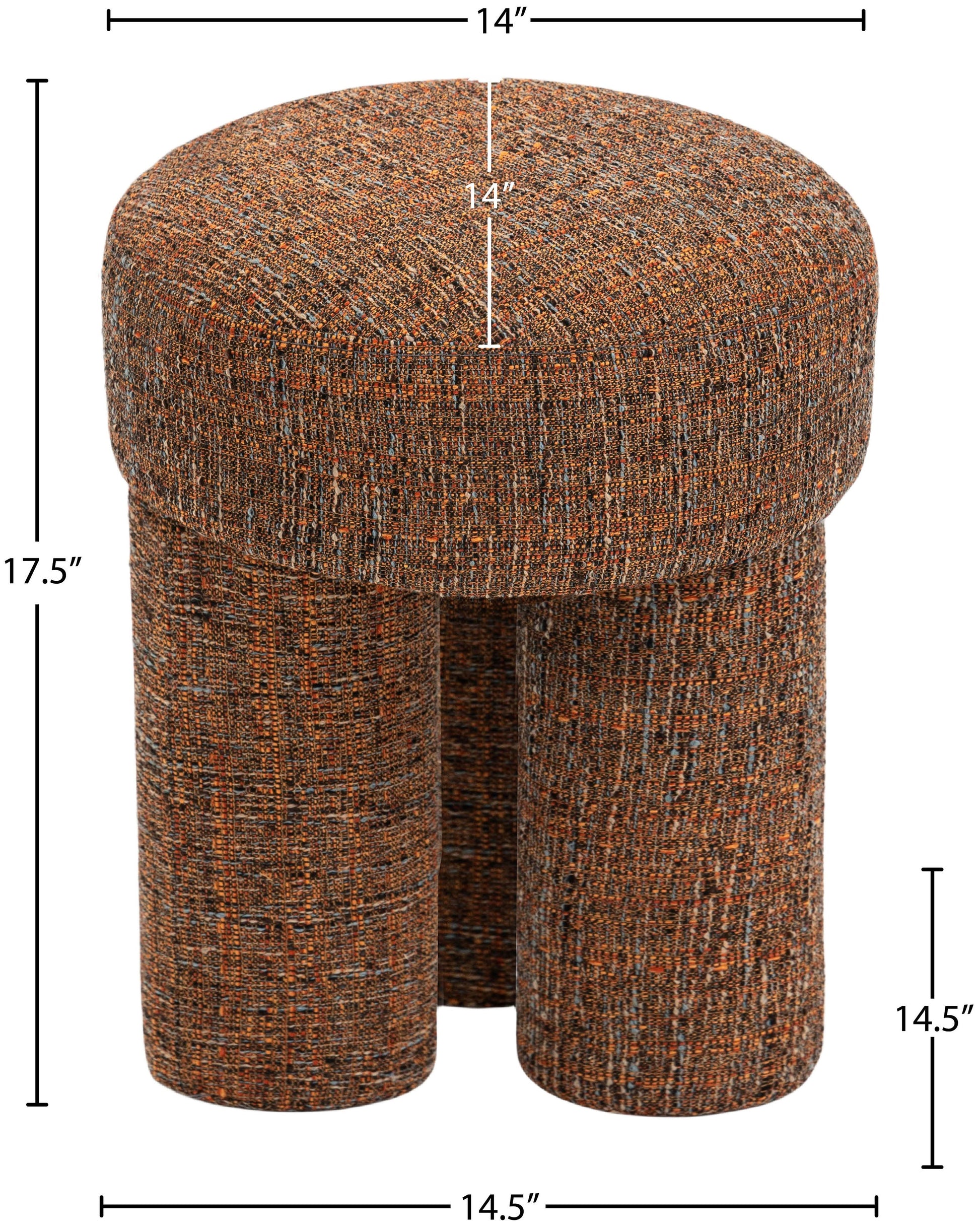 Larson Polyester Fabric Ottoman/Stool - ATL FURNITURE