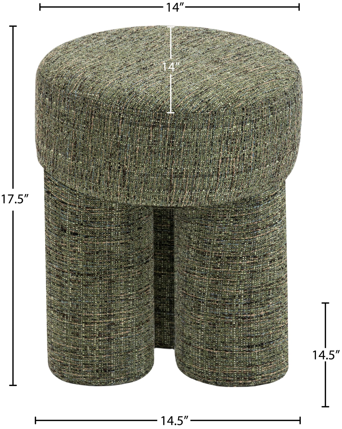Larson Polyester Fabric Ottoman/Stool - ATL FURNITURE