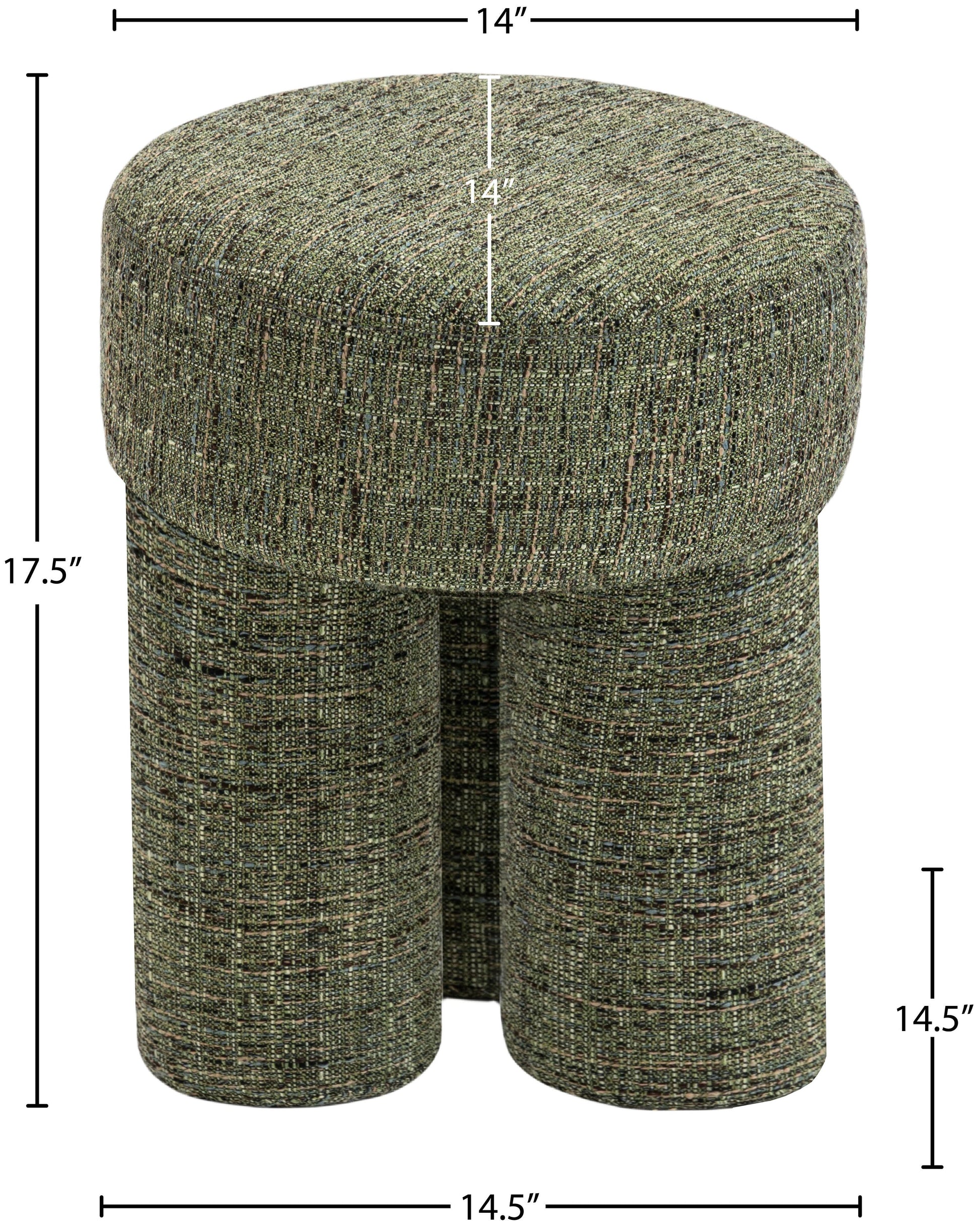 Larson Polyester Fabric Ottoman/Stool - ATL FURNITURE