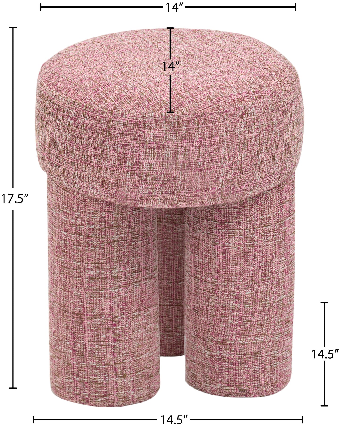 Larson Polyester Fabric Ottoman/Stool - ATL FURNITURE