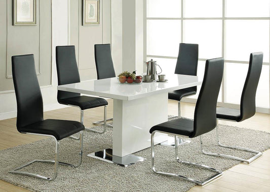 Nameth Contemporary White Dining Table - ATL FURNITURE