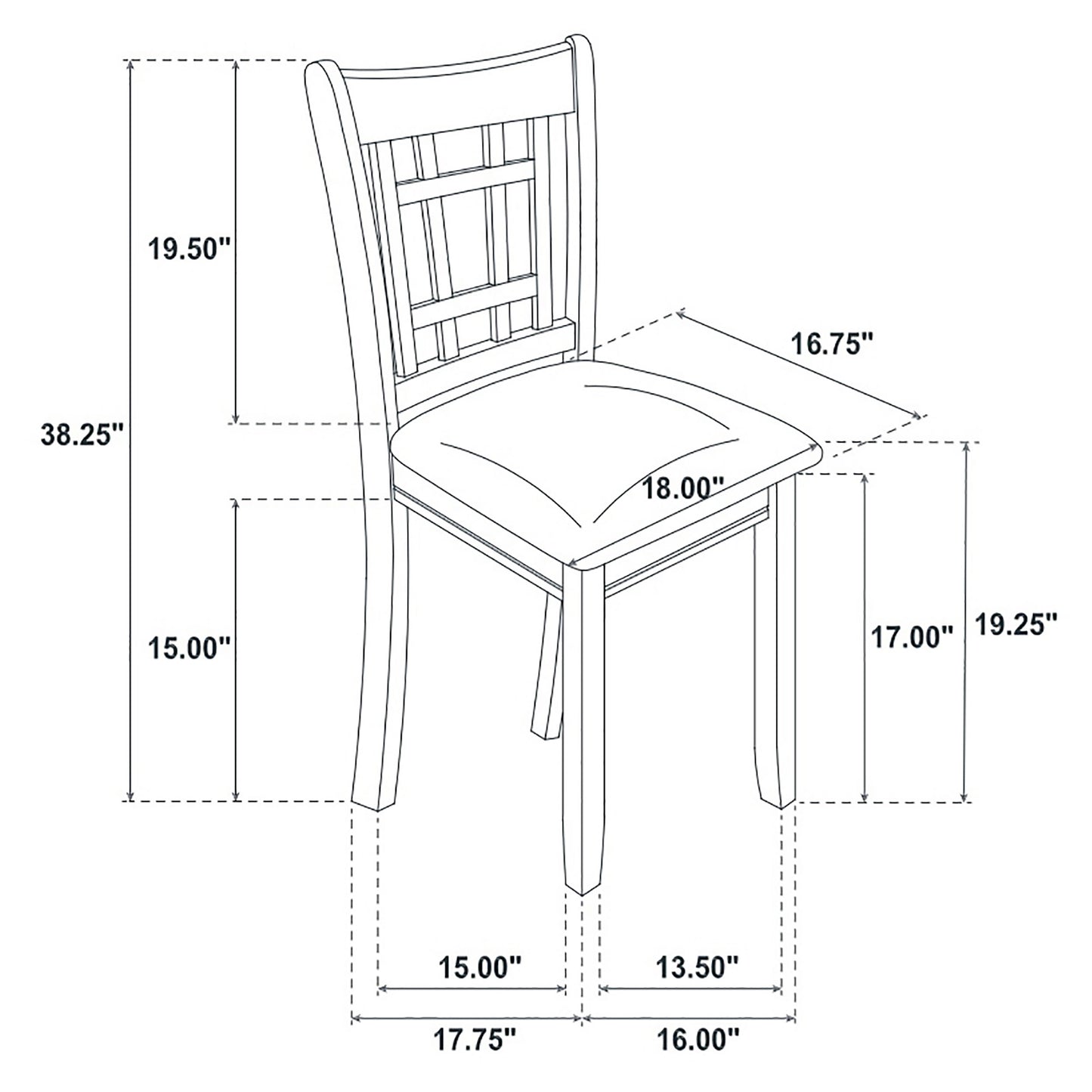 Lavon 5-piece Dining Room Set Espresso and Black