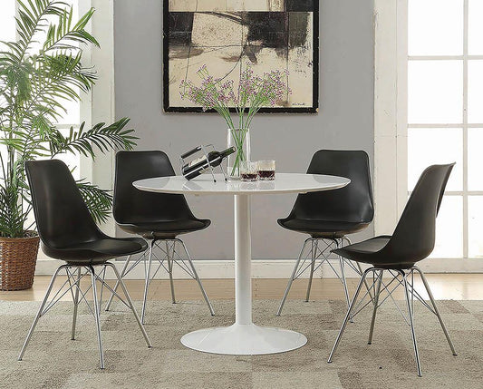 Lowry Contemporary Black Dining Chair - ATL FURNITURE