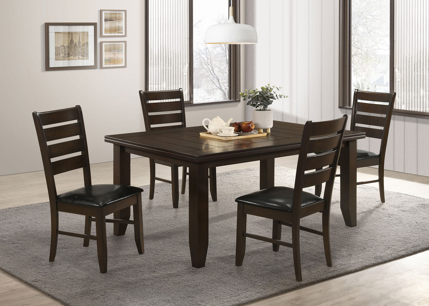 Dalila Rectangular 66-inch Wood Dining Table Cappuccino