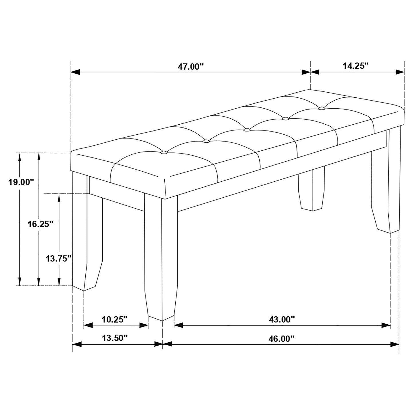 Dalila Rectangular 66-inch Wood Dining Table Cappuccino