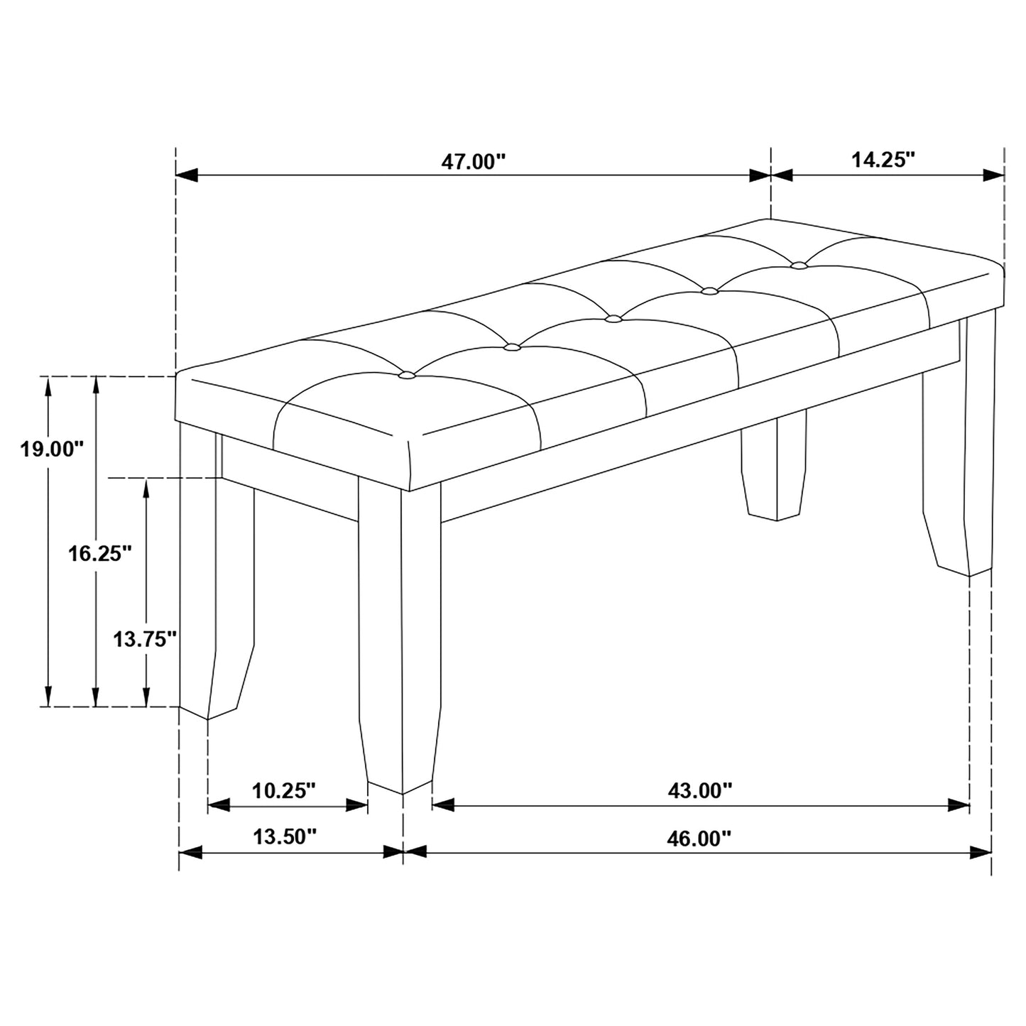 Dalila Rectangular 66-inch Wood Dining Table Cappuccino