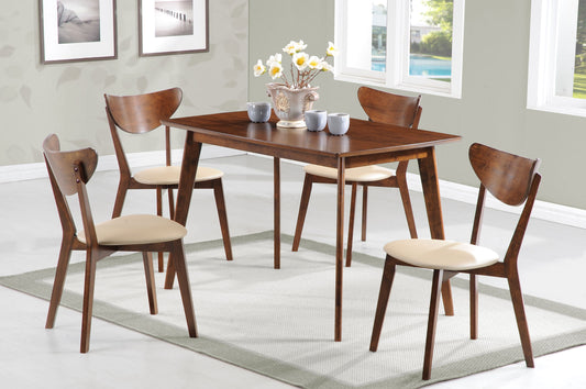 Kersey Dining Table with Angled Legs Chestnut