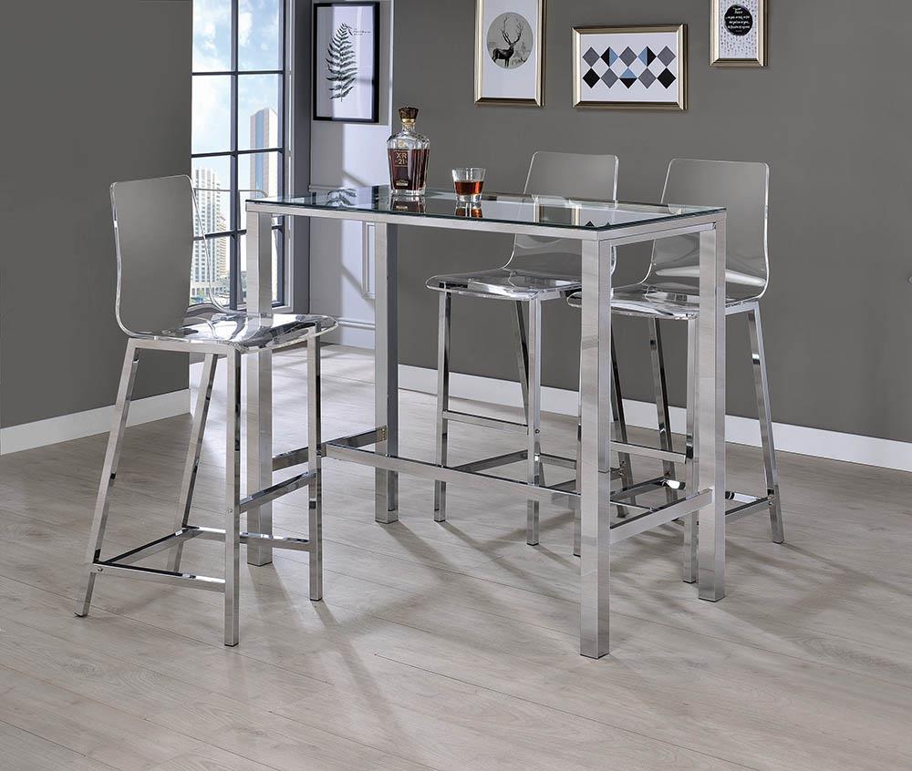 G104873 Contemporary Glass Bar Table - ATL FURNITURE