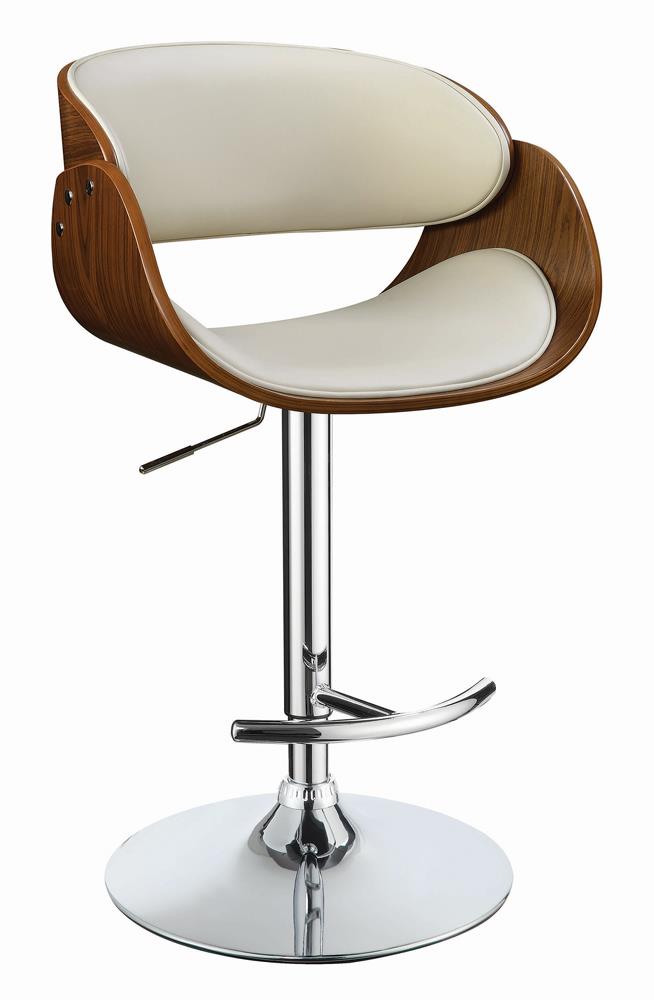 Modern Ecru Adjustable Bar Stool - ATL FURNITURE